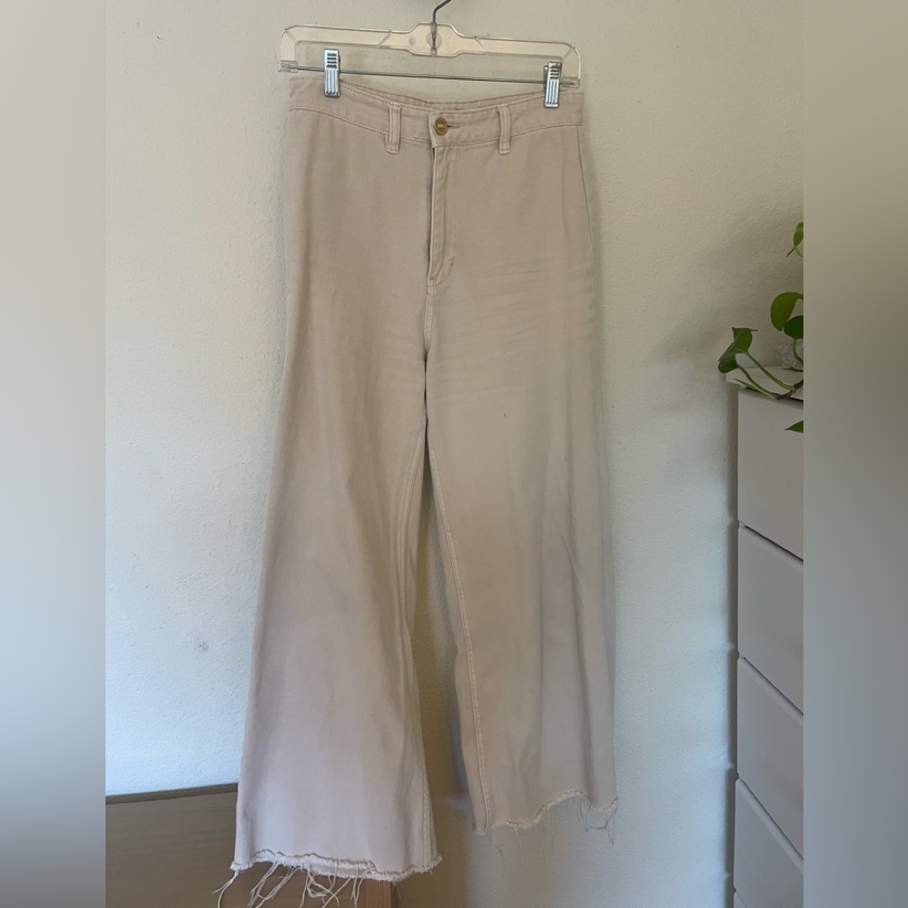 Amuse society wide leg cropped pants